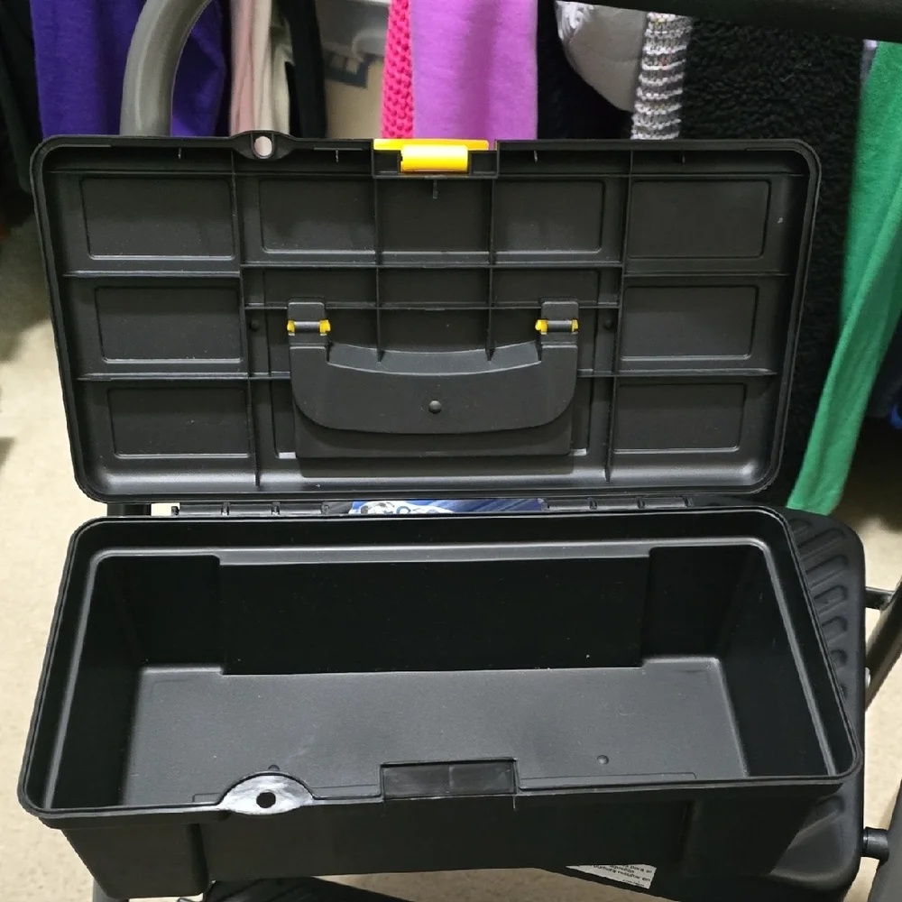 Heavy-Duty Black and Yellow Storage Box